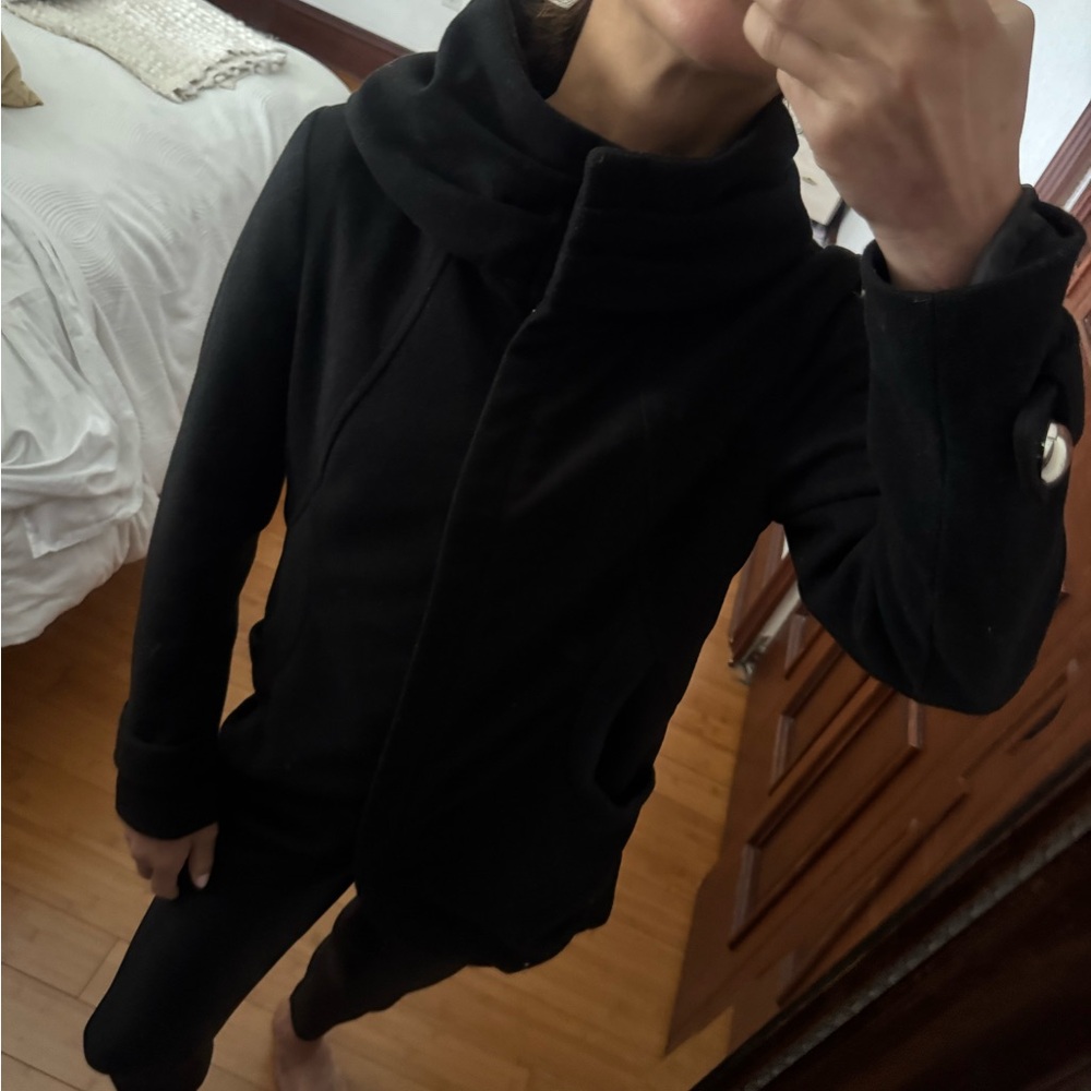 Stylish Black Jacket with High Collar